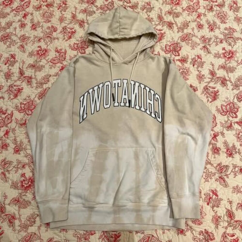 Chinatown Market Cream Thick Knit super comfy Hoodie! Mens Size Medium!